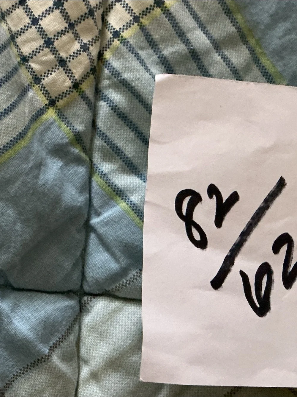 EUC Vintage Martha Stewart Blue Plaid Comforter